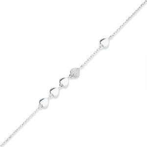 Heart Shape Cozy Bracelet (Silver & Gold Plated)